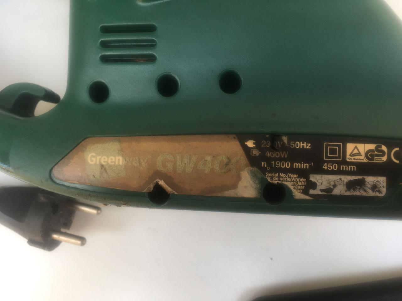 Elektrische heggenschaar greenway gw400 45cm snijblad