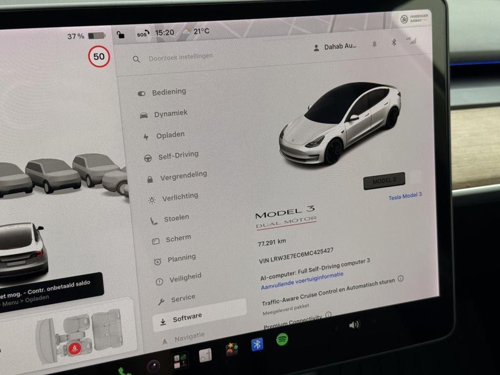 Tesla Model 3 long range awd dual motor 75 kwh | acc | panoramadak | stoelv