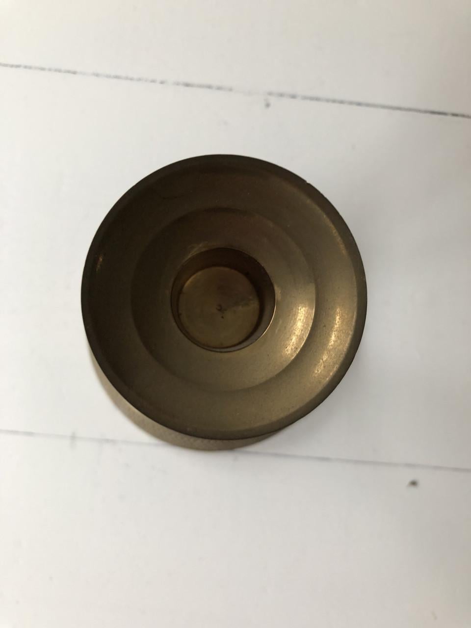 Mooie brocante bewerkte messing kandelaar