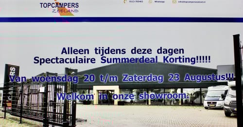 20 t/m 23 Augustus .Spectaculaire Camper Summerdeal Kortingen!!!