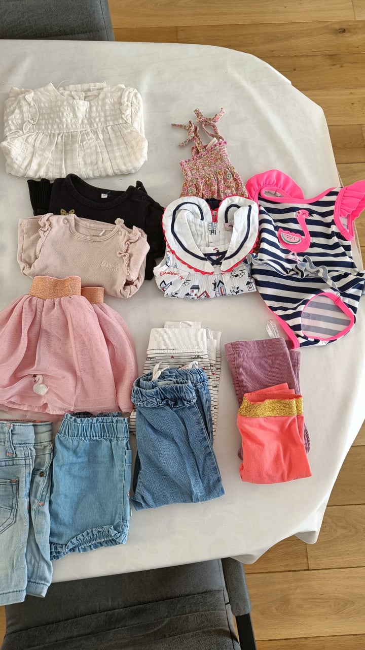 62 delig Meisjes kledingpakket maat 56-62-68