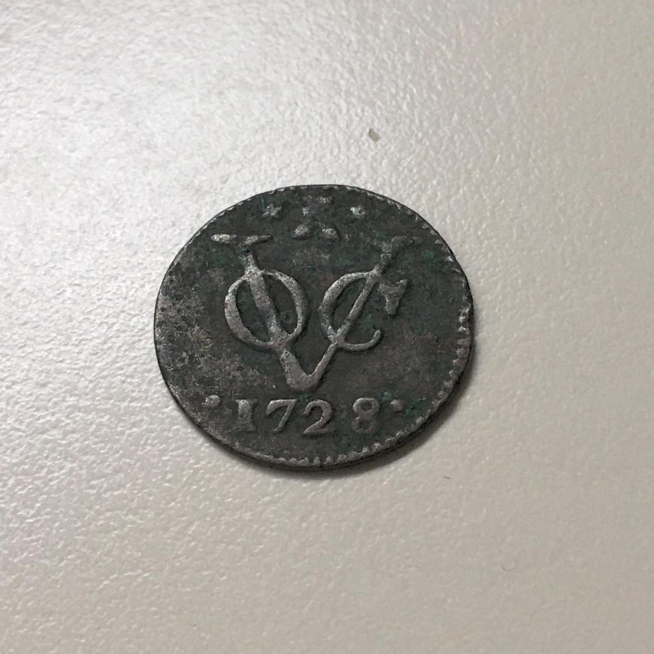 Set van 4 originele 18e-eeuwse koperen VOC-duiten (Zeeland)