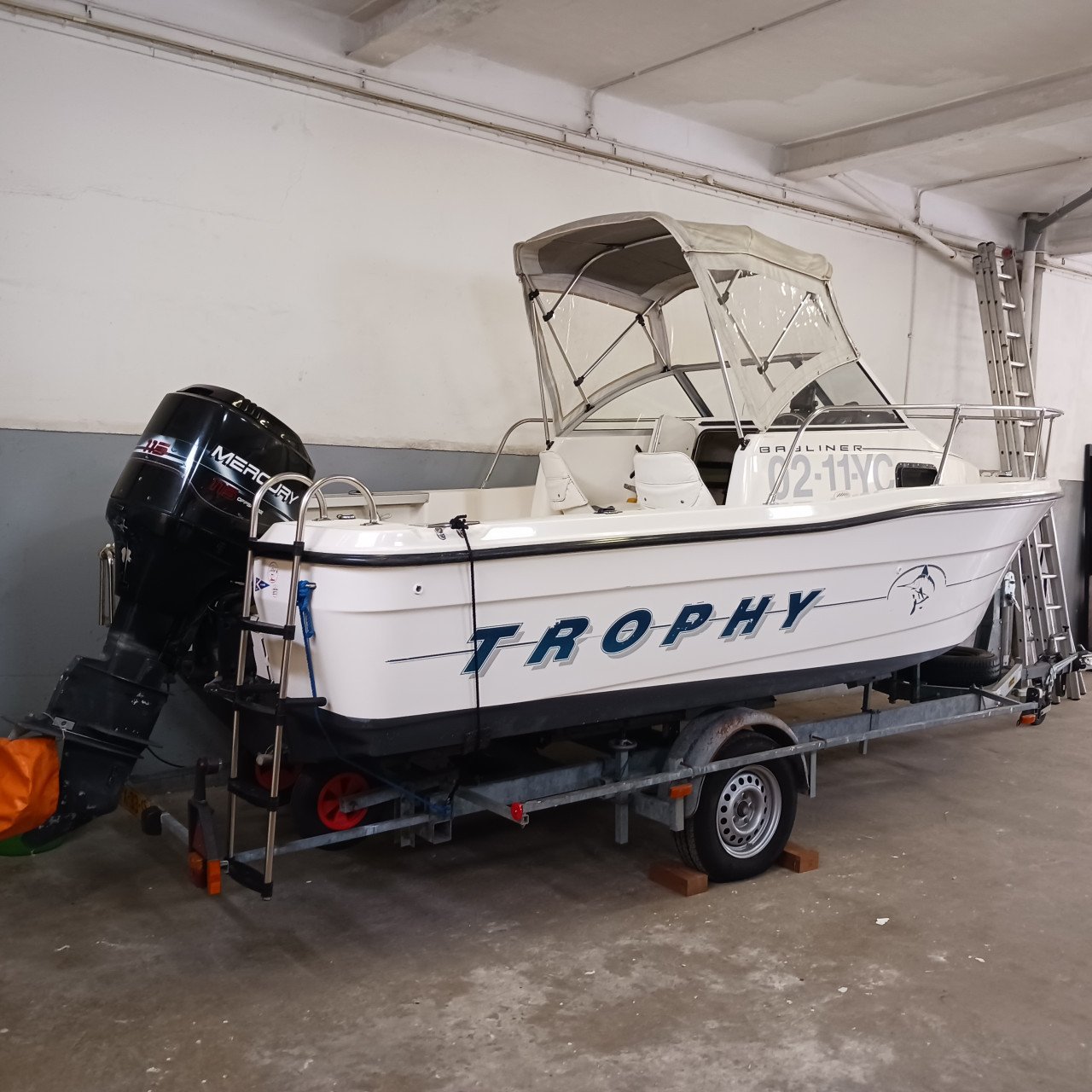 Bayliner Trophy + 115 pk Mercury + Pega trailer; inruil is mogelijk