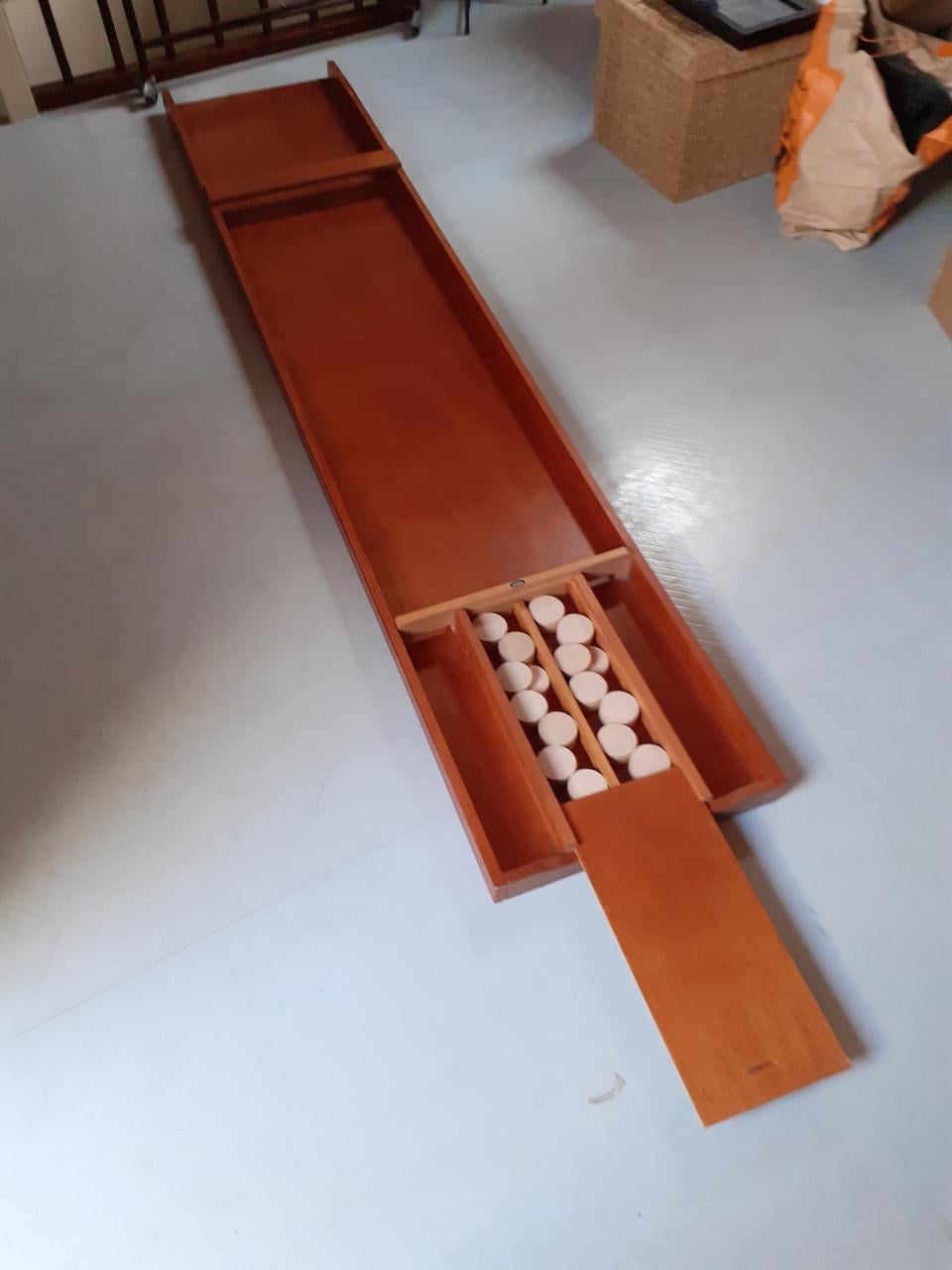 Wedstrijd   SJOELBAK - HoMas spelen  Als nieuw - 2 meter