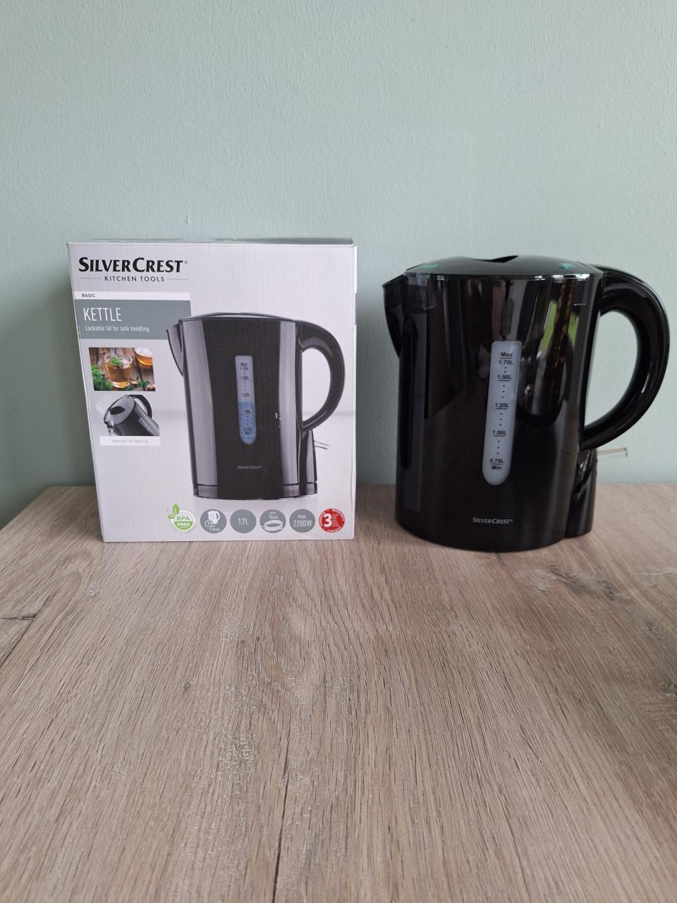 NIEUWE waterkoker SilverCrest zwart