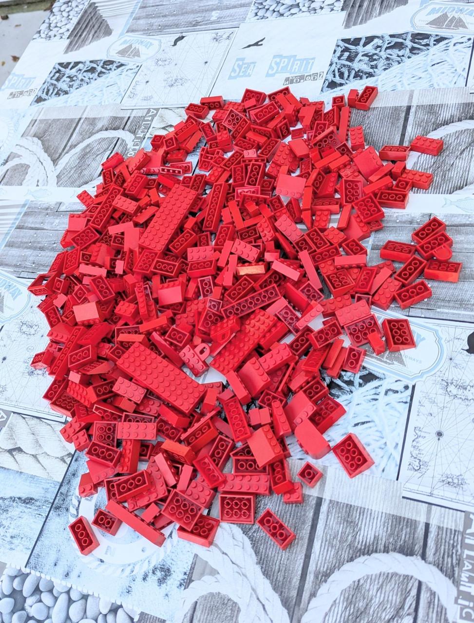 Lego rode bouwstenen 1 kg