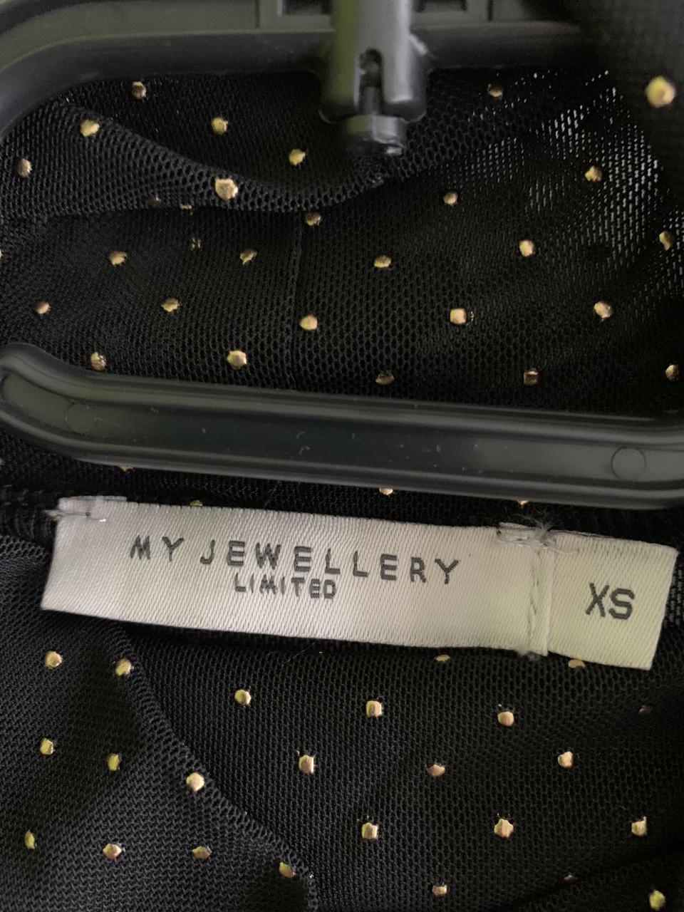 Zwarte top met gouden glitters