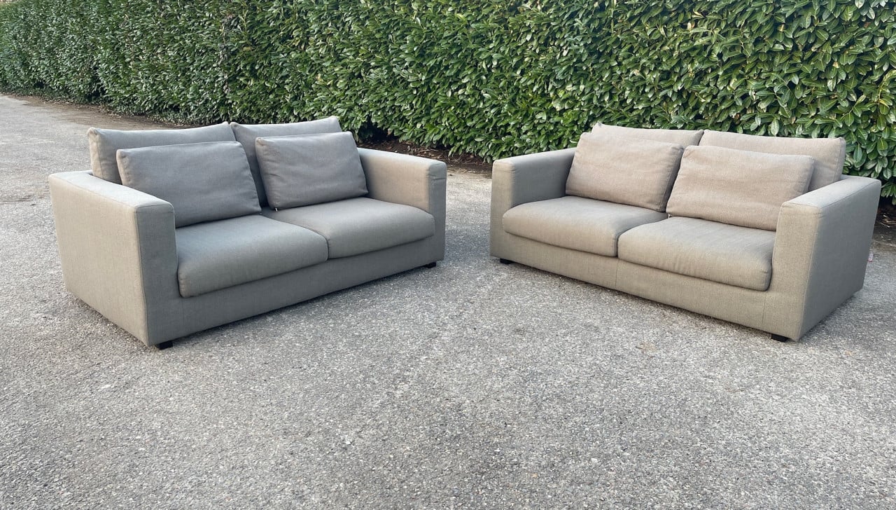 GRATIS LEVERING HEEL NL Taupe VIP 2x 2,5zits Stoffen Bankstel