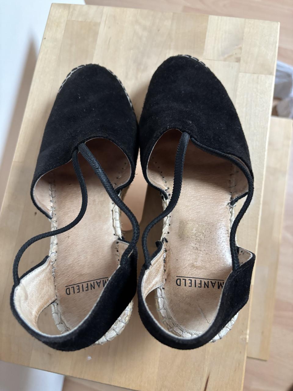 Manfield zwarte espadrilles maat 37