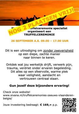 Truffelceremonie 26 september 09.00 - 17.00 uur