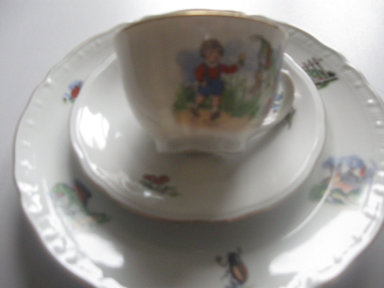 Vintage kinder ontbijtsetje