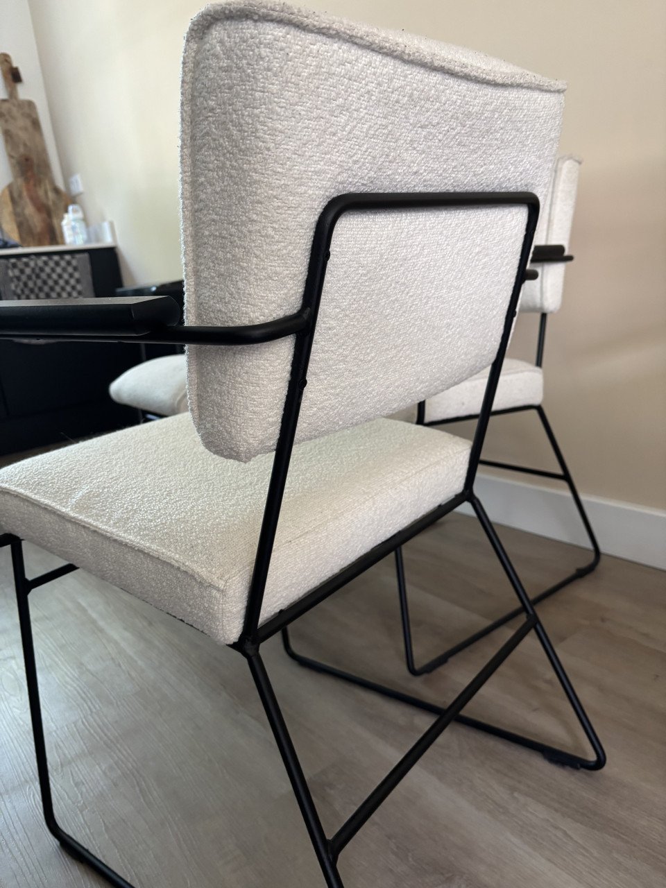 6 teddy eetkamer stoelen met armleuning ( salido)
