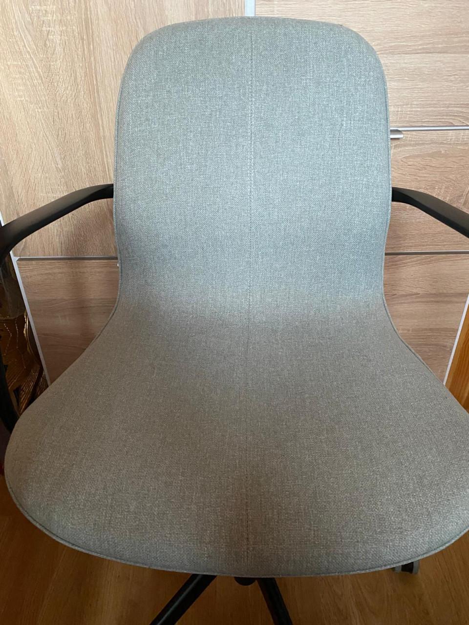 Bureau stoel IKEA Landfall zwart onderstel grijs/groen bekleding