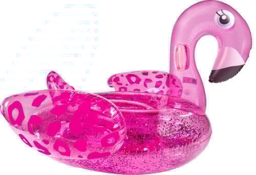 Opblaas flamingo neon panterprint