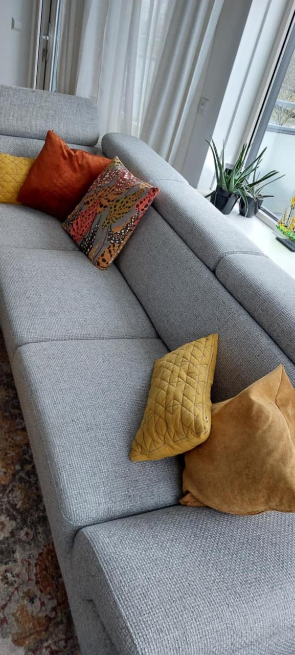 Lichtgrijs, stoffen Poortvliet hoekbank