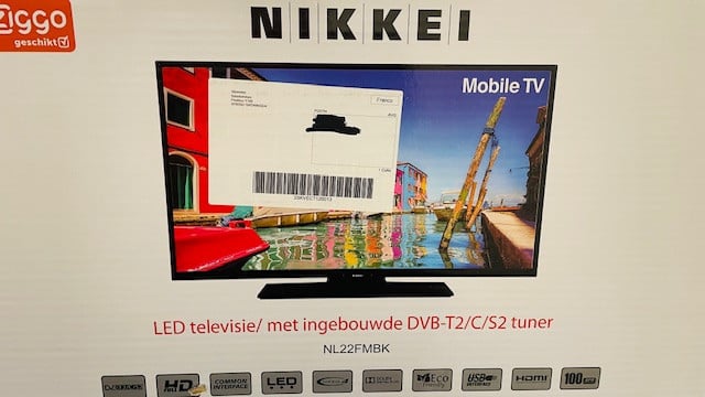 Digitale tv voor in caravan of tent.