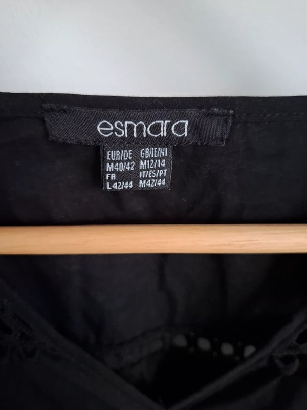 Zwarte zomerjurk maat M