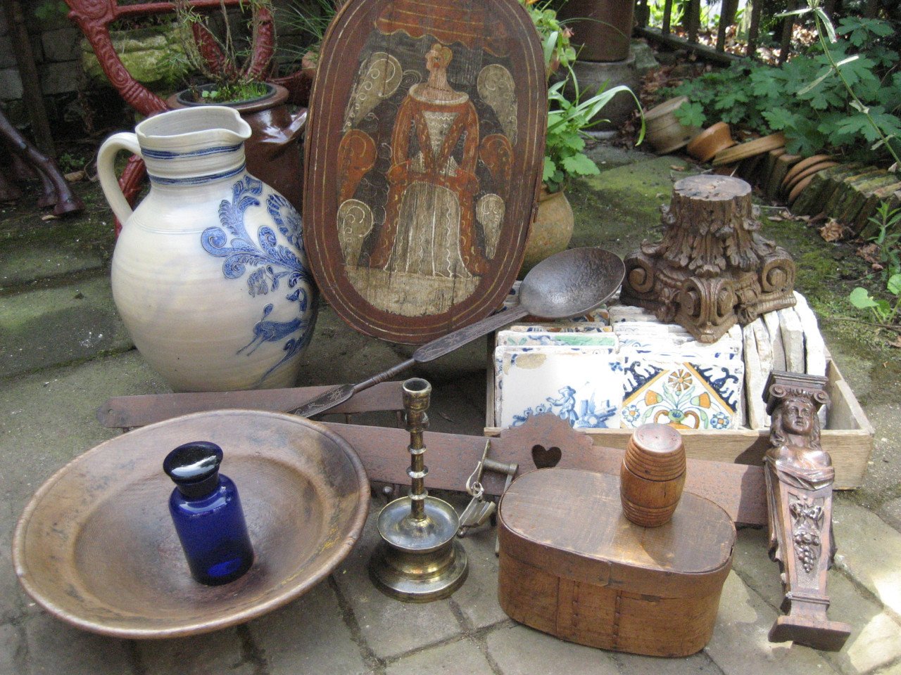 Antiek tegels volkskunst brocante bodemvondsten 1700 1800 etc.