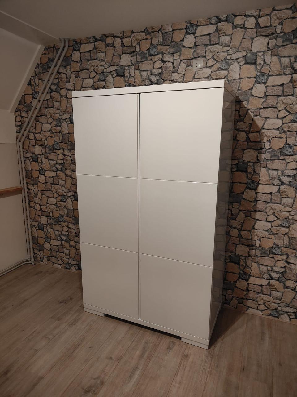 Kledingkast hoogglans wit