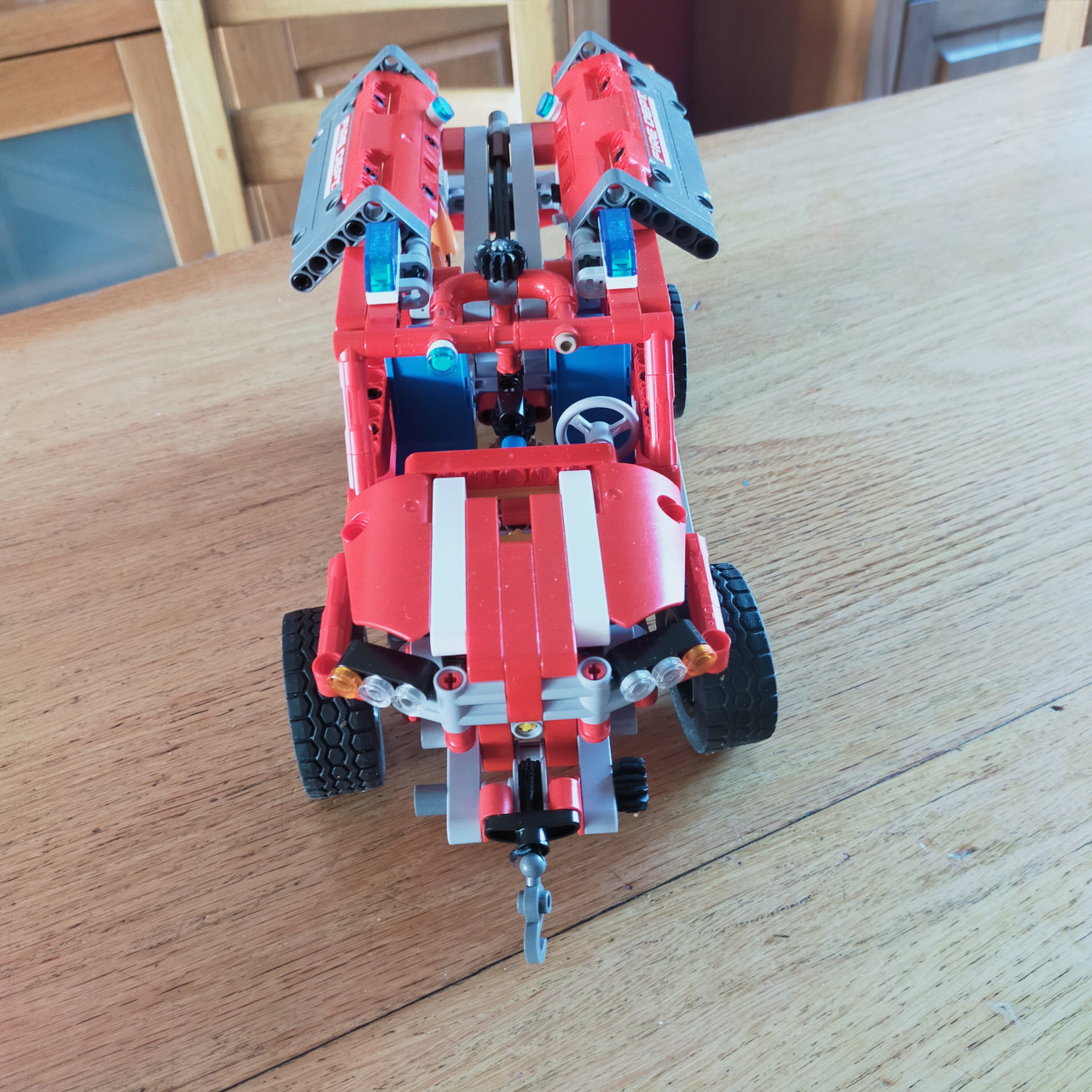 Brandweer auto van technische lego