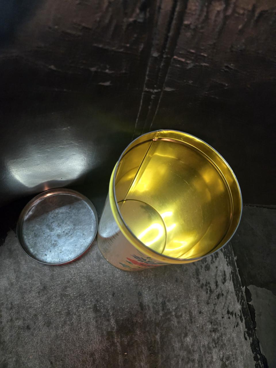 Vintage Verkade beschuitbus uit de jaren 60 H21 cm Ø10.5 cm