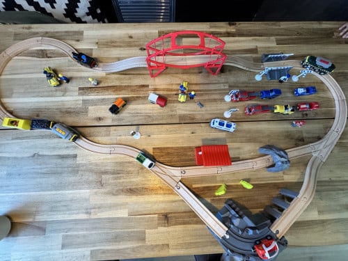 Houten treinbaan