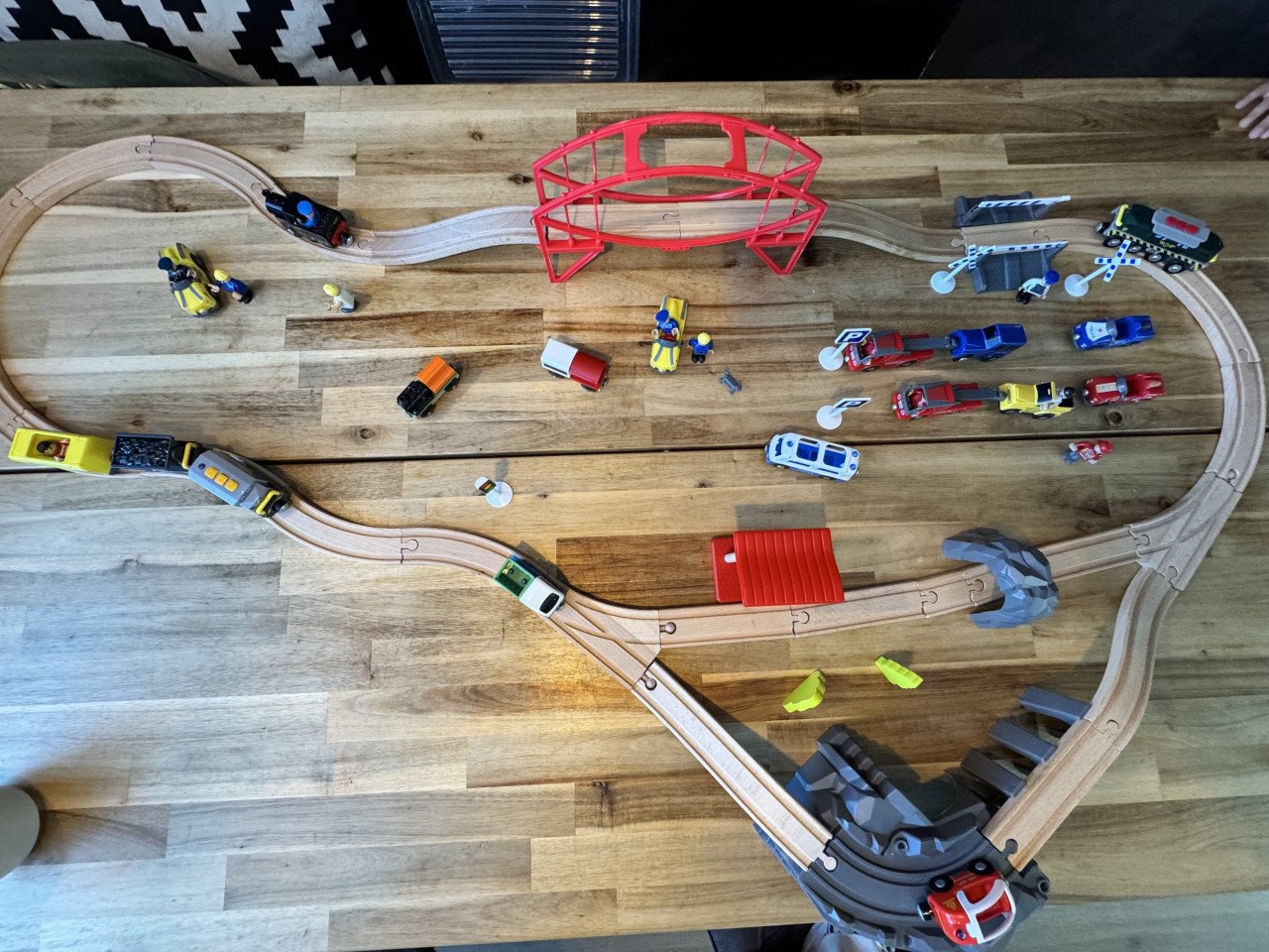 Houten treinbaan