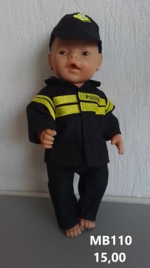 Leuke poppenkleertjes baby born. Politie pak. Opbrengst KiKa.
