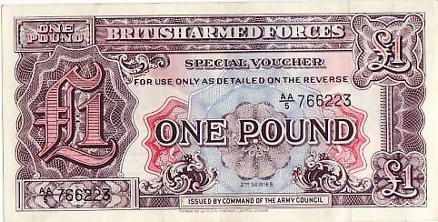Biljetten British Armed Force  UNC