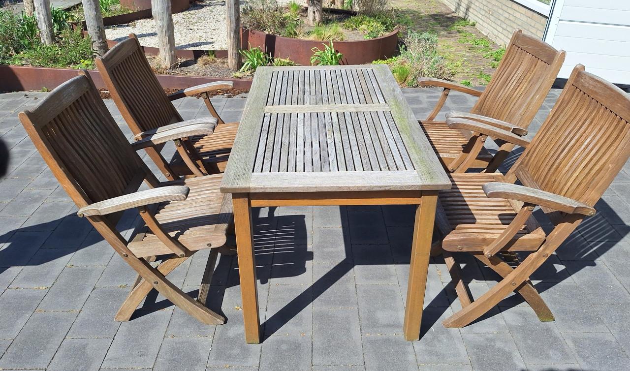 Teakhouten tuinset