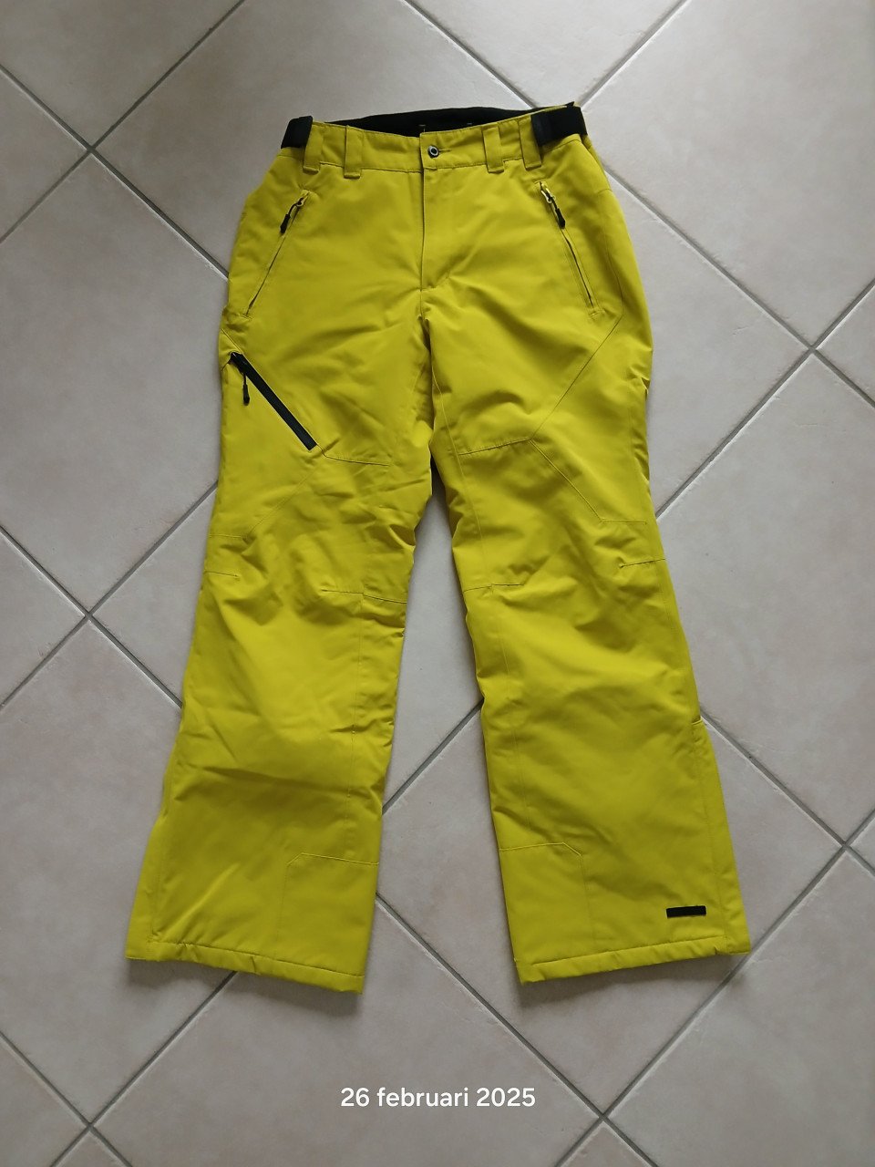 Skibroek heren / dames in de kleur geel maat M 48/50