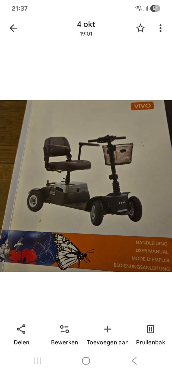 Scootmobiel vivo Life en Mobility