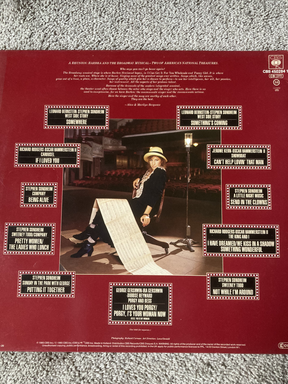 LP Barbra Streisand On Broadway The broadway album