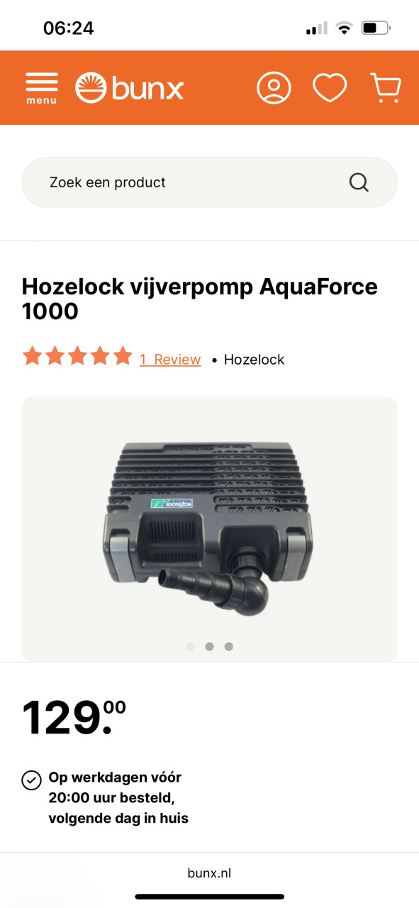 Te koop  hozelock aquaforce syprio  1000 lpu Vijverpomp