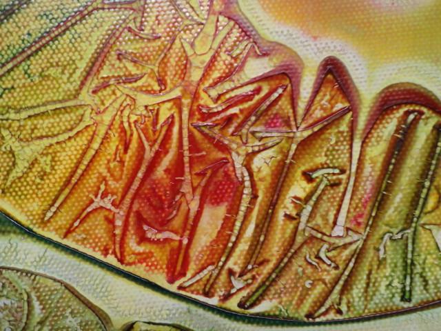 " Leaf " Prachtig Acrylschilderij