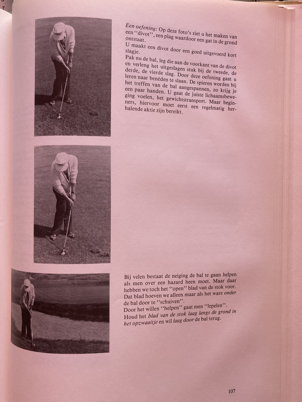 Golf instruktie boek en boekjes