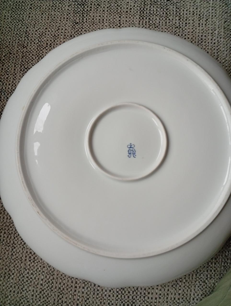 Oude Porseleinen Schaal 34 x 6 cm