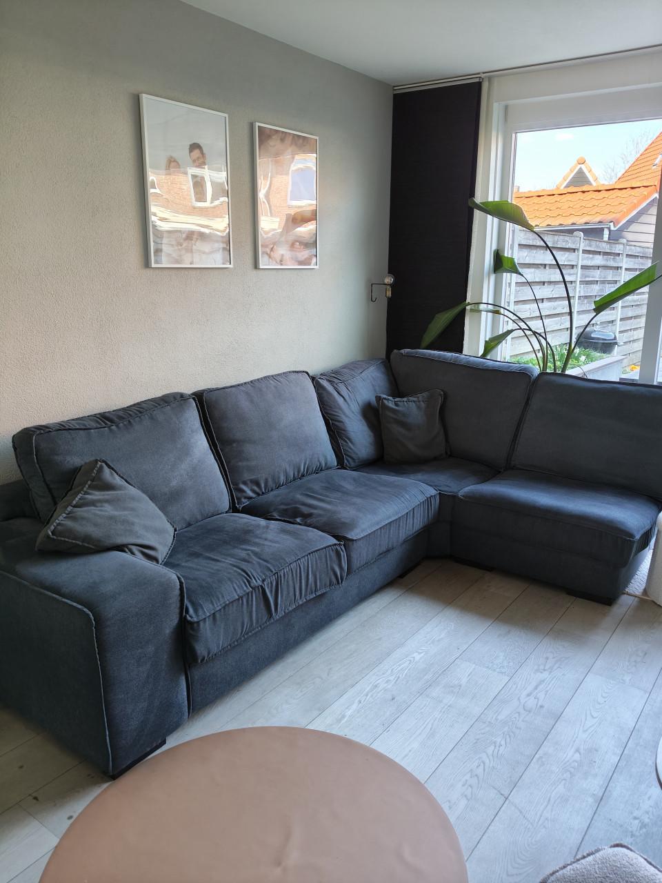 Mooie hoekbank antraciet