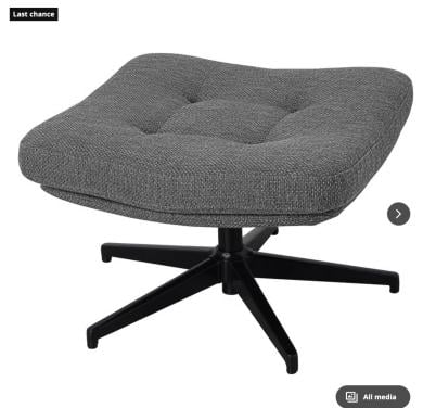 Voetenbank IKEA Havberg grijs