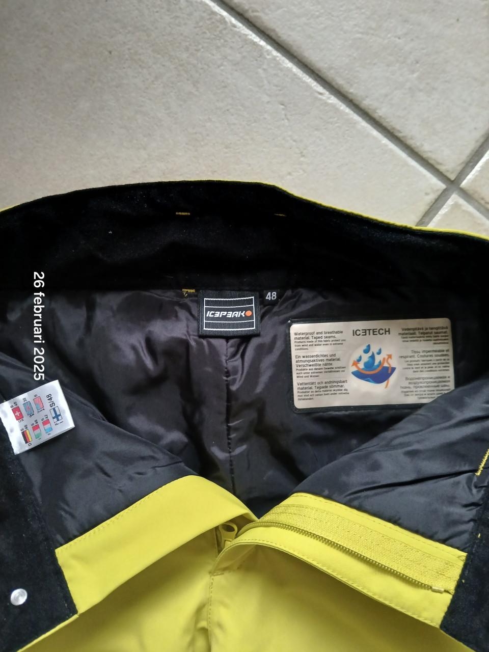 Icepeak gele skibroek unisex   S-M