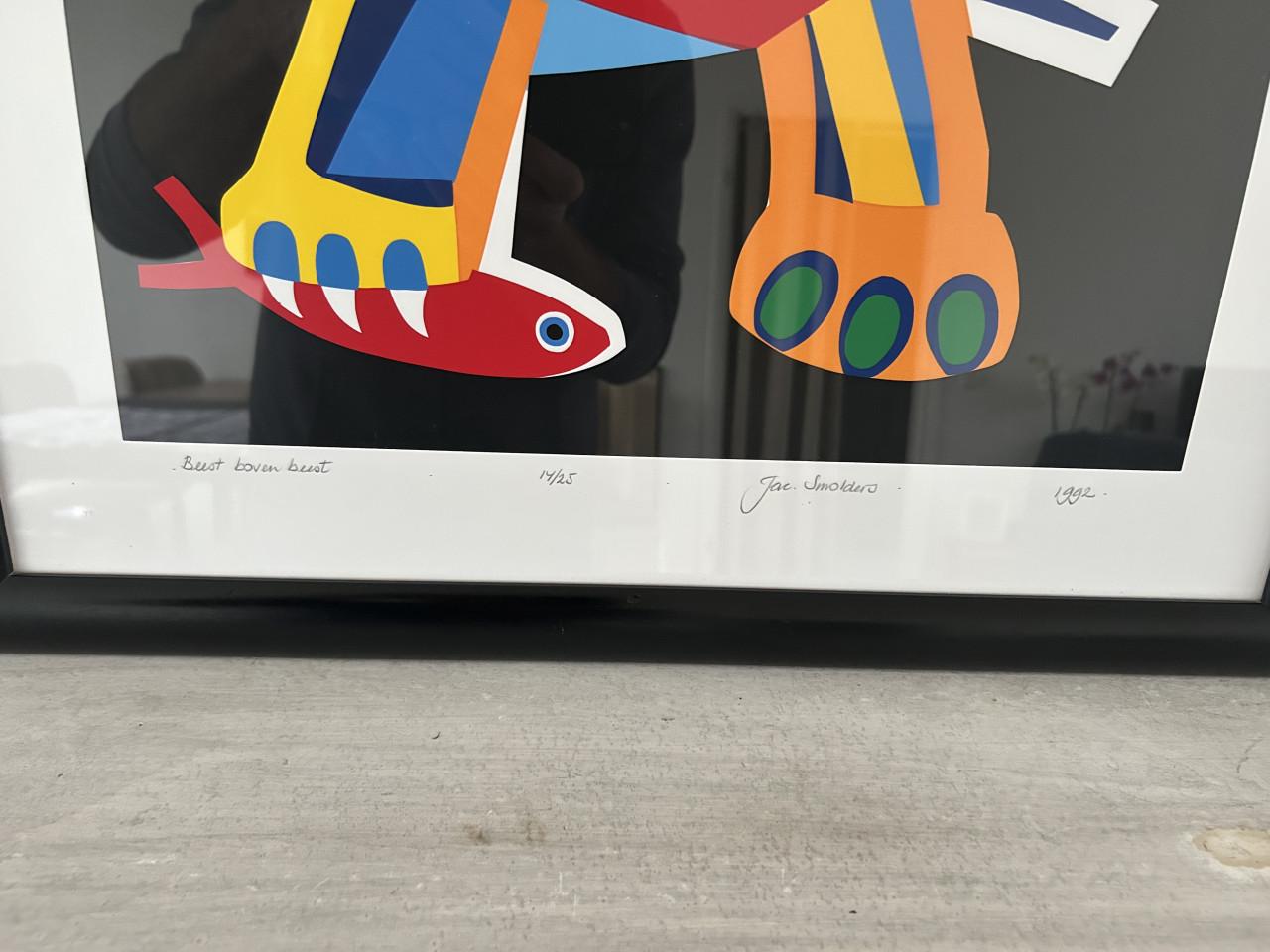 Zeefdruk Jac, Smolders 8 van 25 "Beest boven beest"