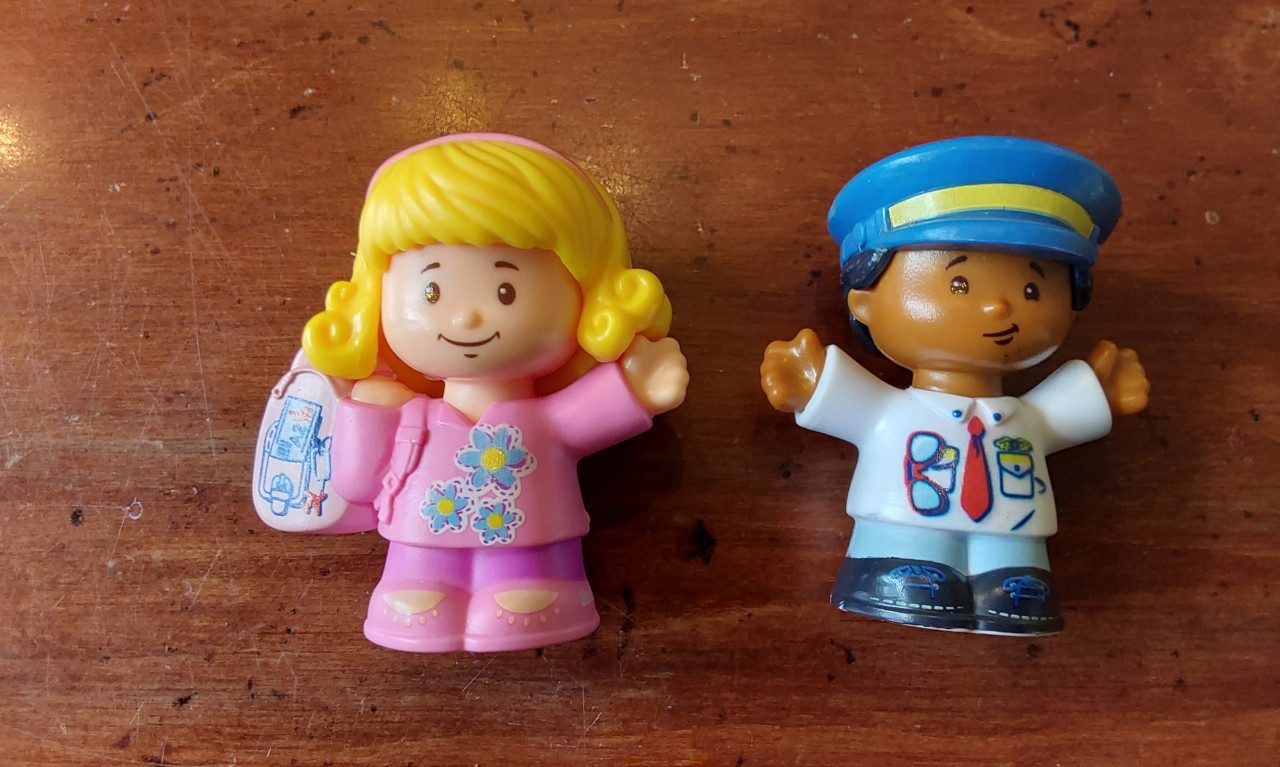 Fisher-Price Little People vliegtuig met 2 poppetjes