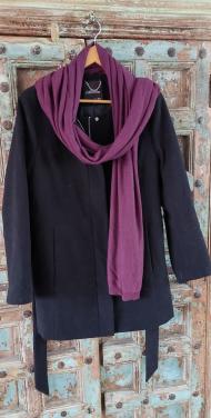 Zwarte wollige Damesjas mt M/L Jolironde by Jbc