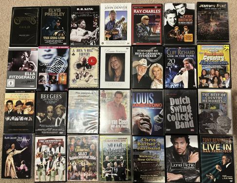 Ruim 50 diverse collectie muziek-dvd's
