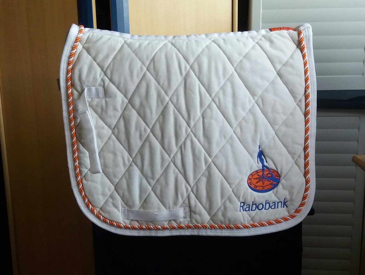 Rabo dekje wit/oranje