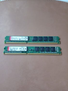 Ram bankjes: 2 x 4 GB - DDR3/PC3 Kingston KVR13N9S8/4 Low-Profile.