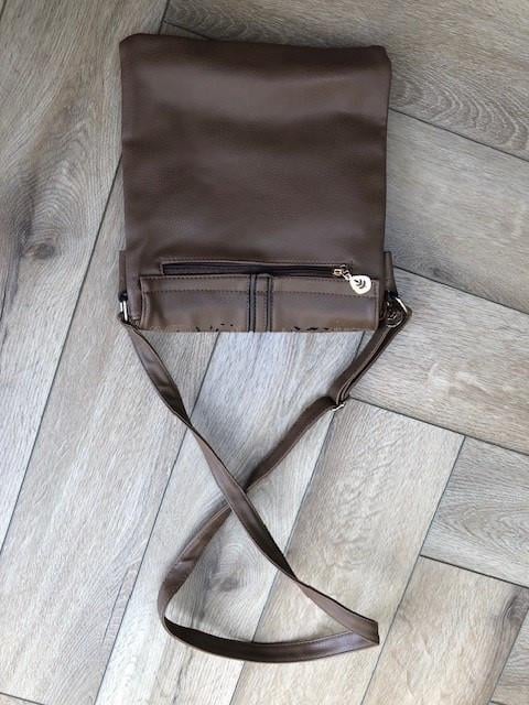 Mooie bruine leren tas, NIEUW!