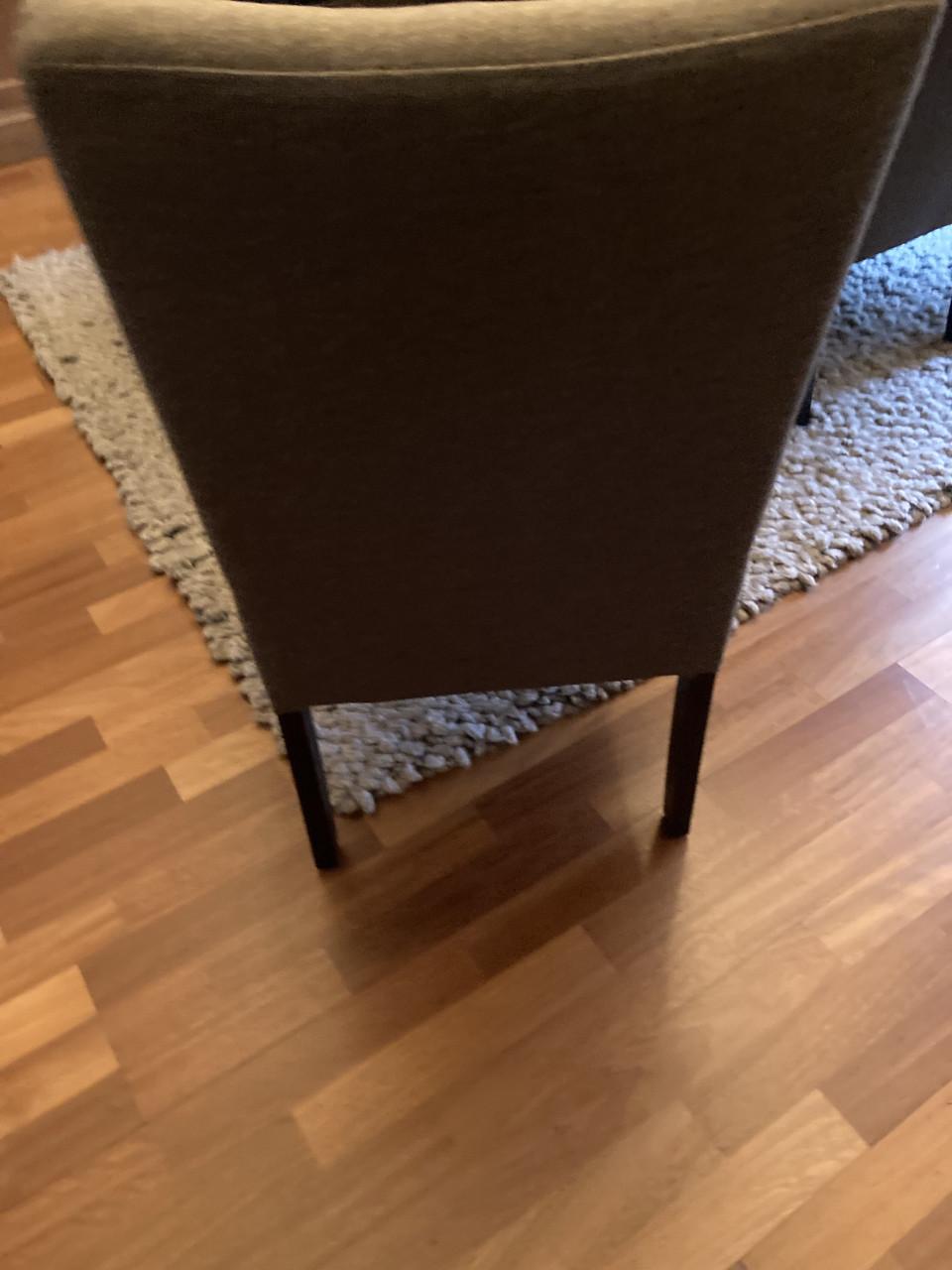 Set van 6 eetkamerstoelen Taupe/Bruin stof