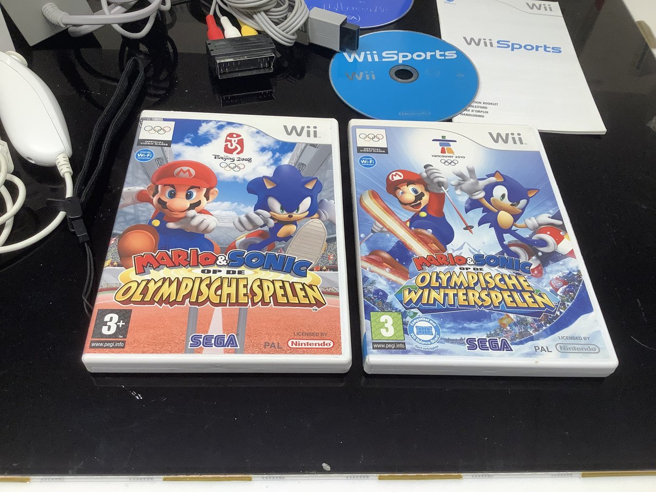 Nintendo Wii compleet, zonder doos met veel spellen.
