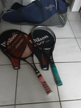 Tennisrackets met tennistas